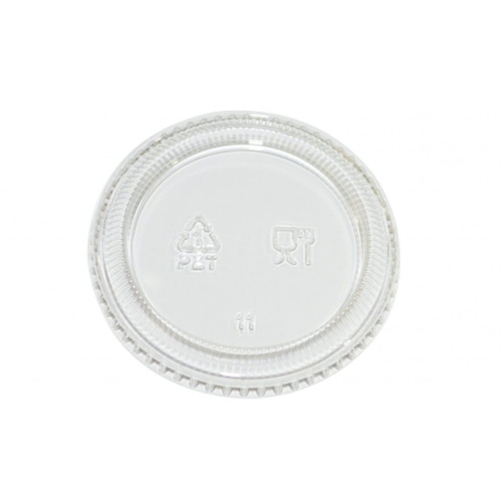 1.5oz/2oz - Plastic Lid for Portion Cups - Carton of 2000 - KIS PAPER - 5077; $0.015/pc
