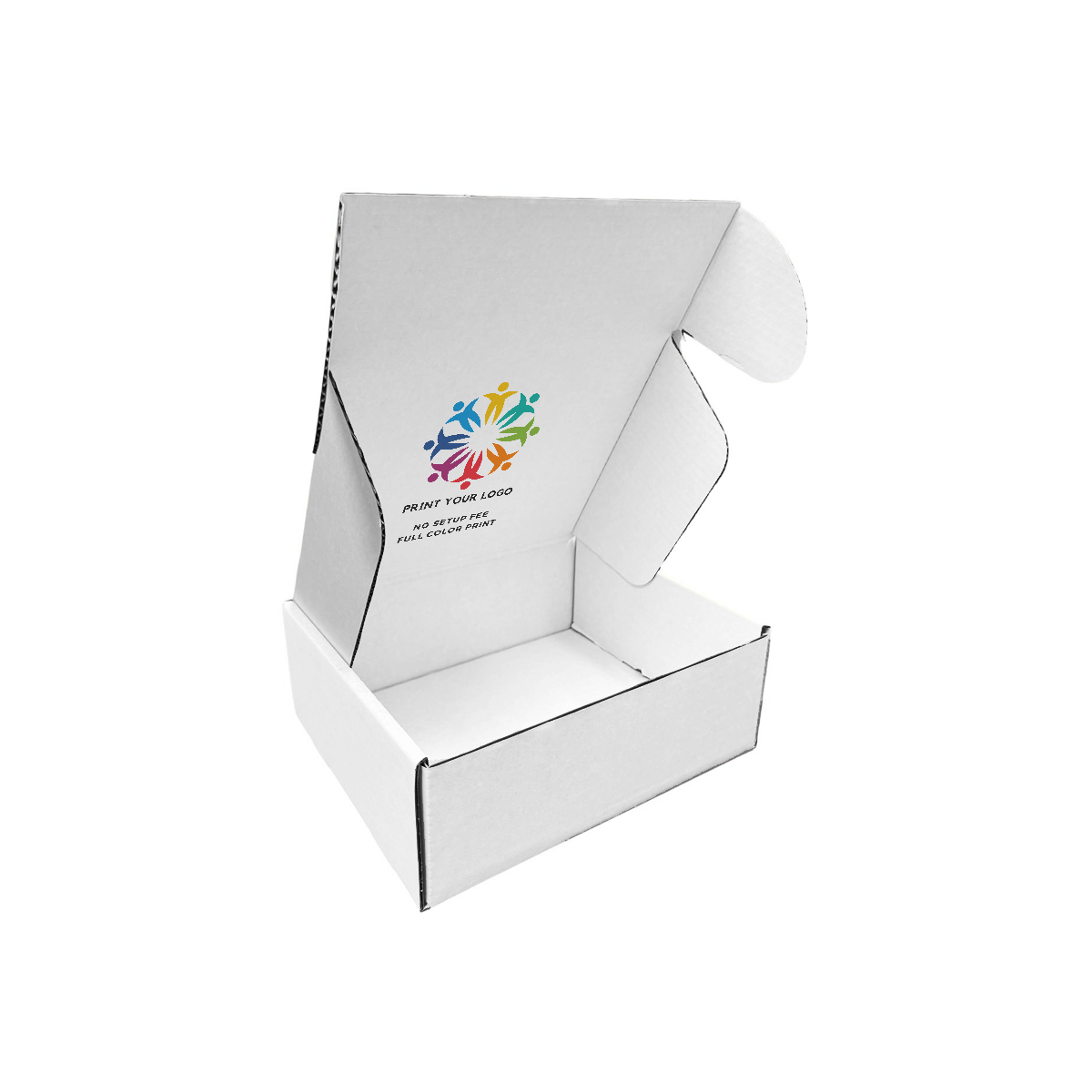 11.125" x 8.375" x 4" - Custom White Mailer Boxes - Bundle of 40 - KIS PAPER - 6104; Full Color Custom Print, Printed in Canada; From $1.94/pc
