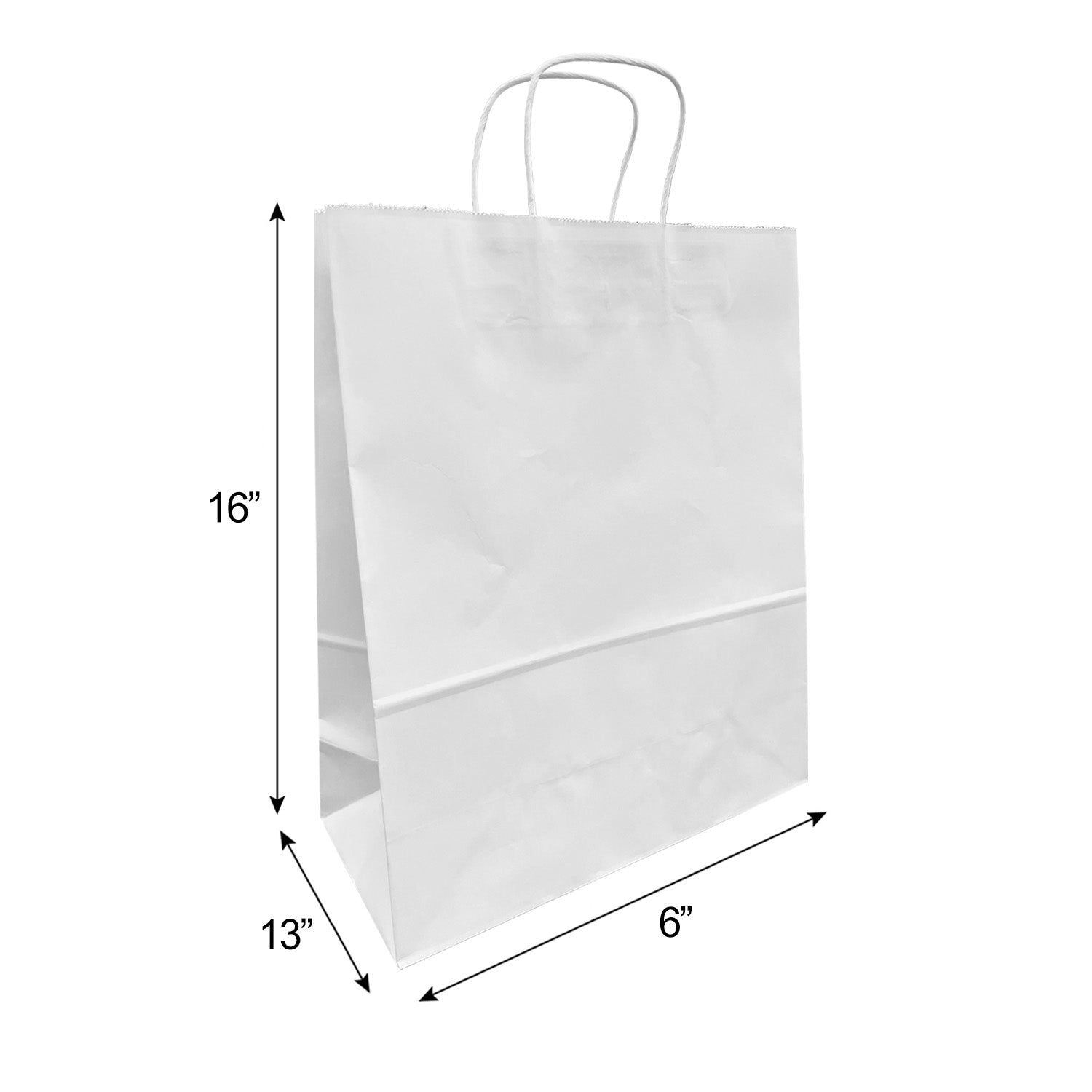 Cake 13x10x13 inches White Paper Bags Twisted Handles; $0.65/pc, 250pc –  Kis Paper Canada