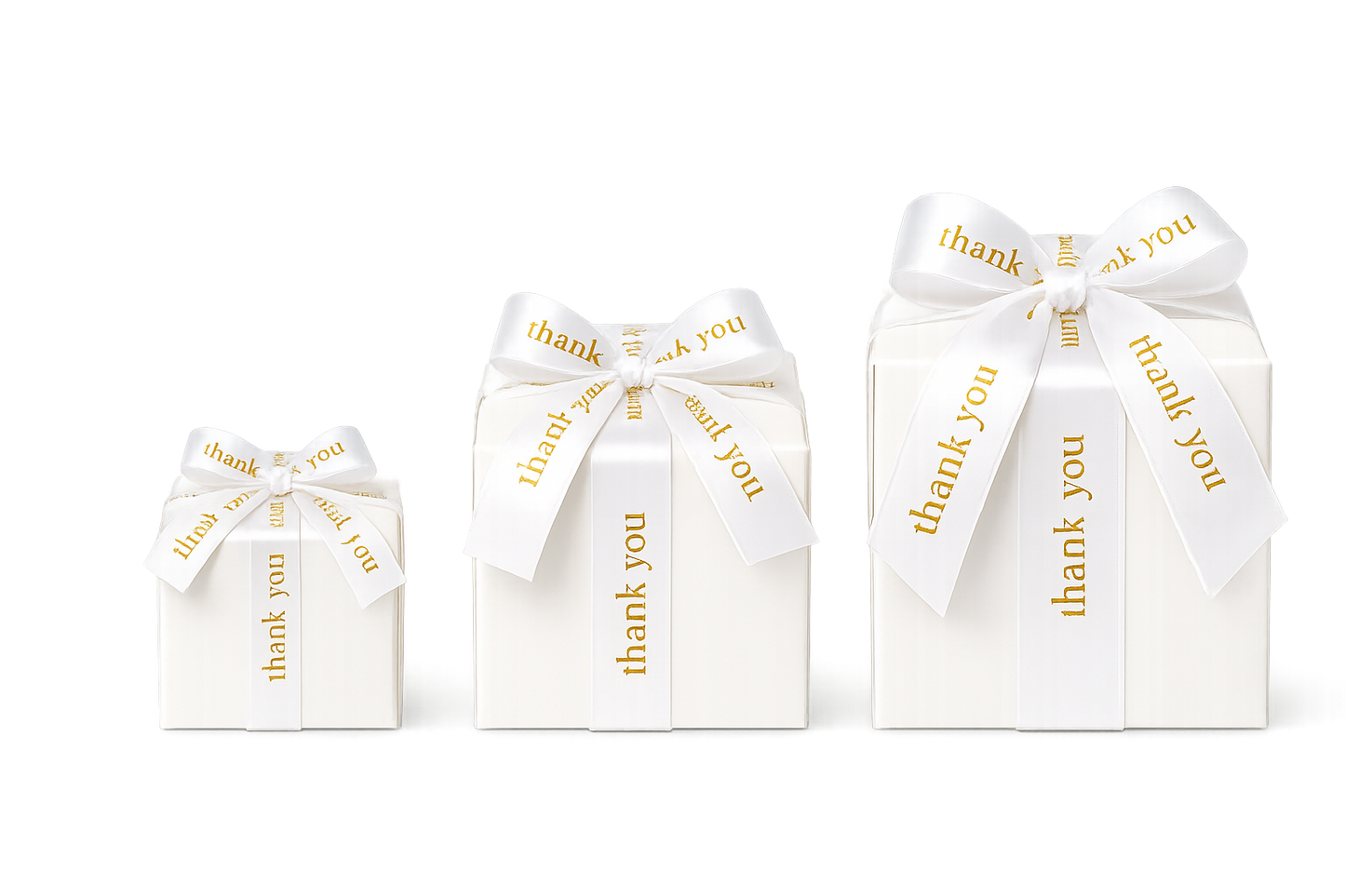 Custom Print White Solid Single-Face Satin Ribbon – 3 Sizes (⅝″, ⅞″, 1½″)