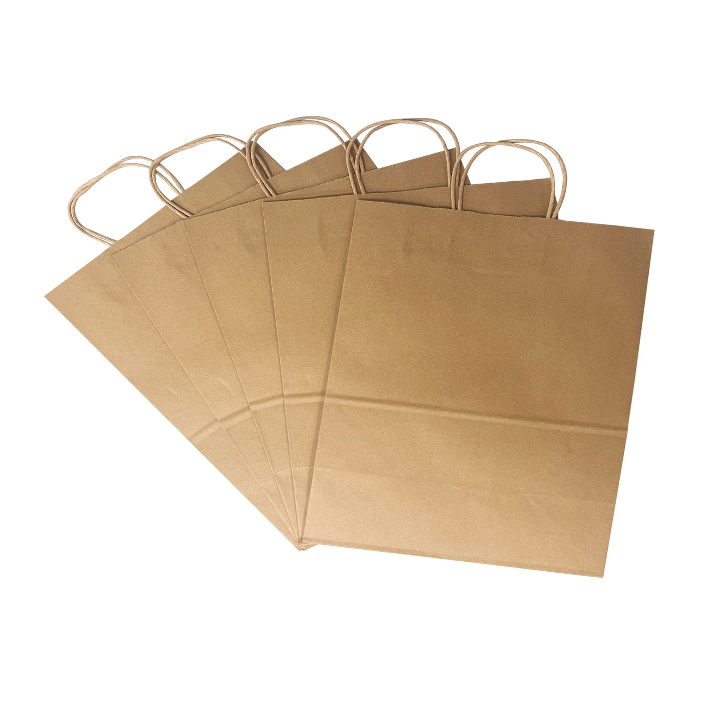 1182B | 200pcs Bento 11x8x12 inches Kraft Paper Bag Cardboard Insert with Twisted Handles, $0.50/pc
