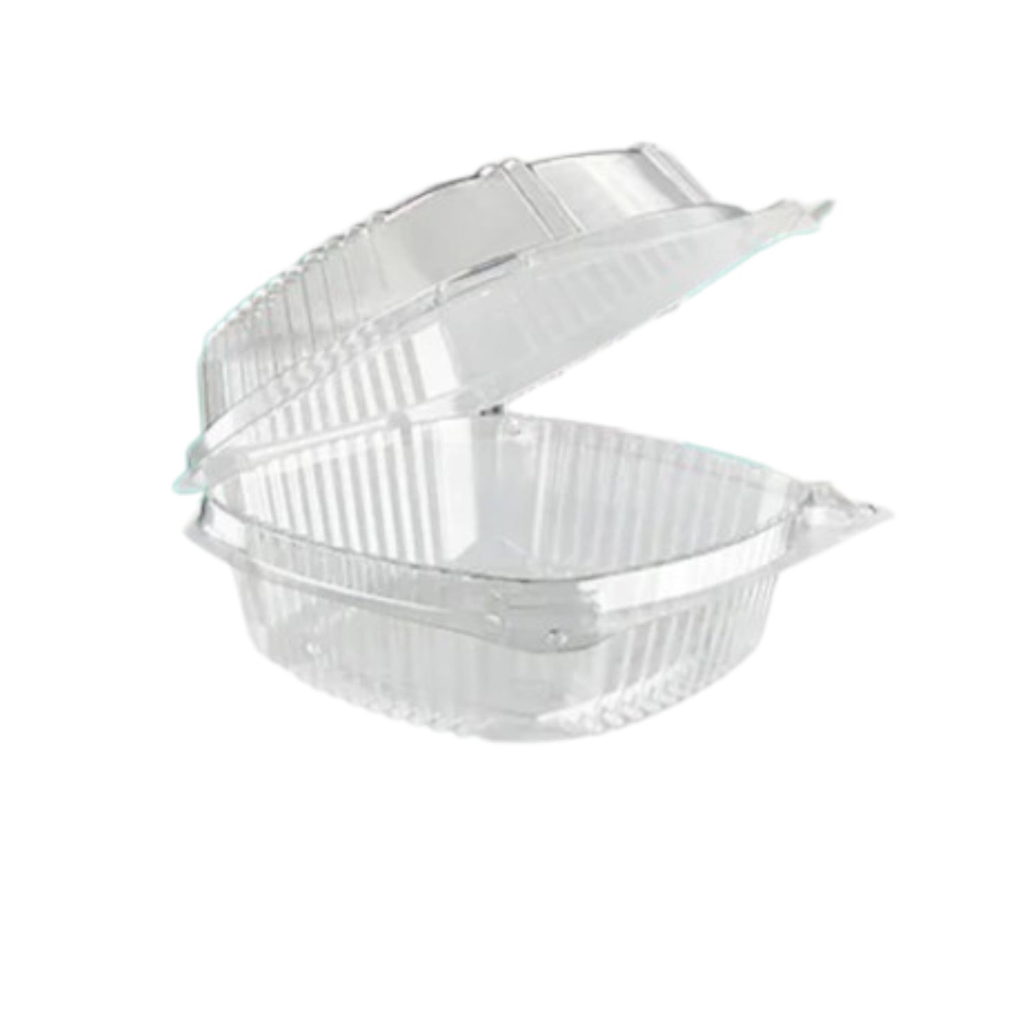 6" - PP Clear Hinged Containers Heat Resistant - Carton of 400 - KIS PAPER - 5064; $0.13/pc