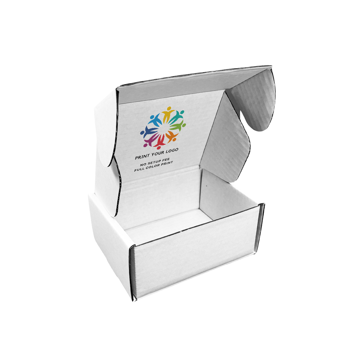 7" x 5" x 3" - Custom White Mailer Boxes - Bundle of 40 - KIS PAPER - 6096; Full Color Custom Print, Printed in Canada; From $2.02/pc
