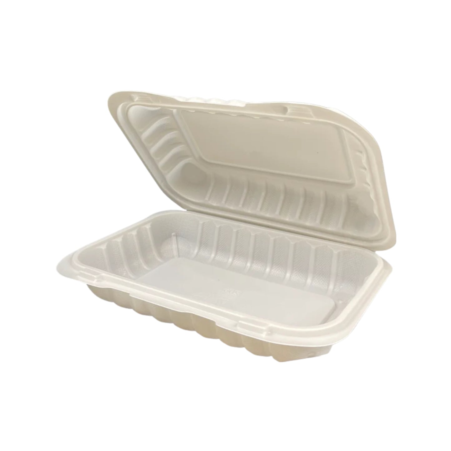 9" x 6" x 2.75" - Pebble MFPP Clamshell Box Medium - Carton of 150 - KIS PAPER - 6110; $0.179/pc