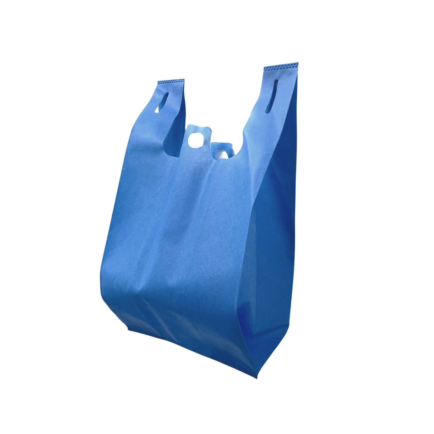 200pcs, T-Shirt Bag, 11x7x20 inches, Blue Non-Woven Reusable Shopping Bags, with Pinch Bottom