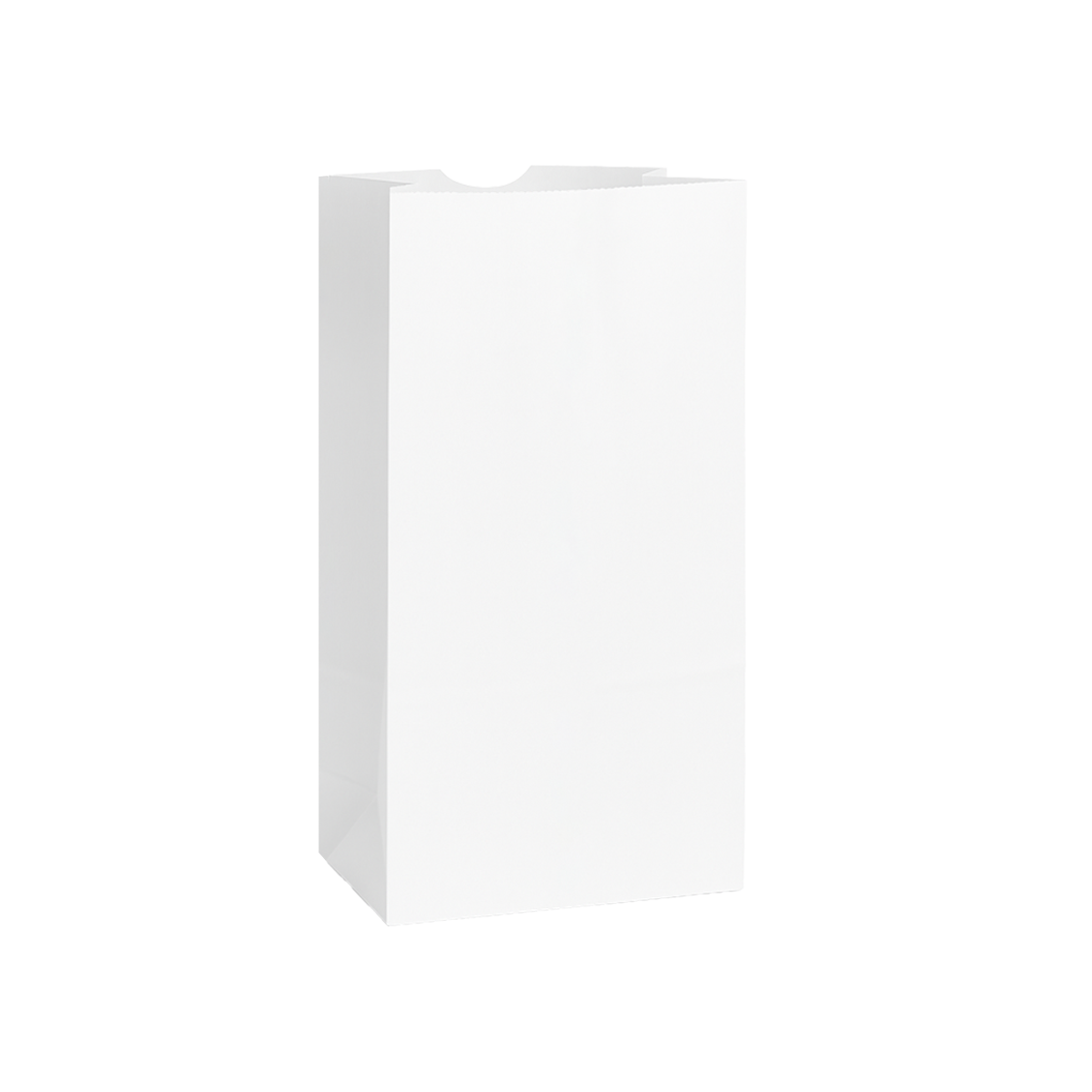 #12 - 7" x 4.5" x 13.75" - Prescription Bags - White Grocery Bags - Carton of 500 - KIS PAPER - 6026; $0.104/pc