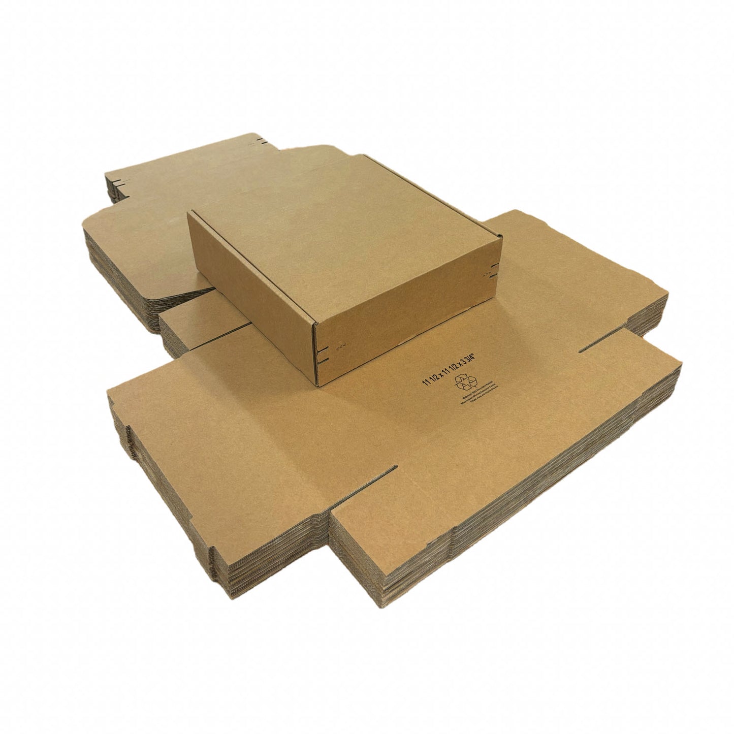 11.5" x 11.5" x 3.75" - Kraft Mailer Boxes Self-Seal Tape - Bundle of 40 - KIS PAPER - 5346; $2.187/pc