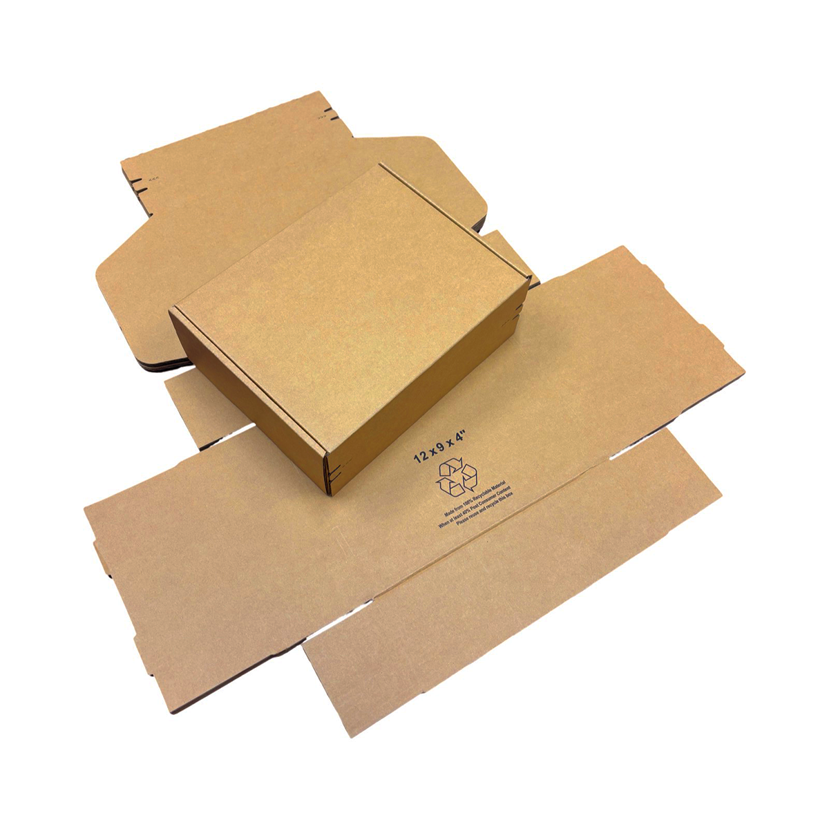 12" x 9" x 4" - Kraft Mailer Boxes Self-Seal Tape - Bundle of 40 - KIS PAPER - 6090; $1.790/pc