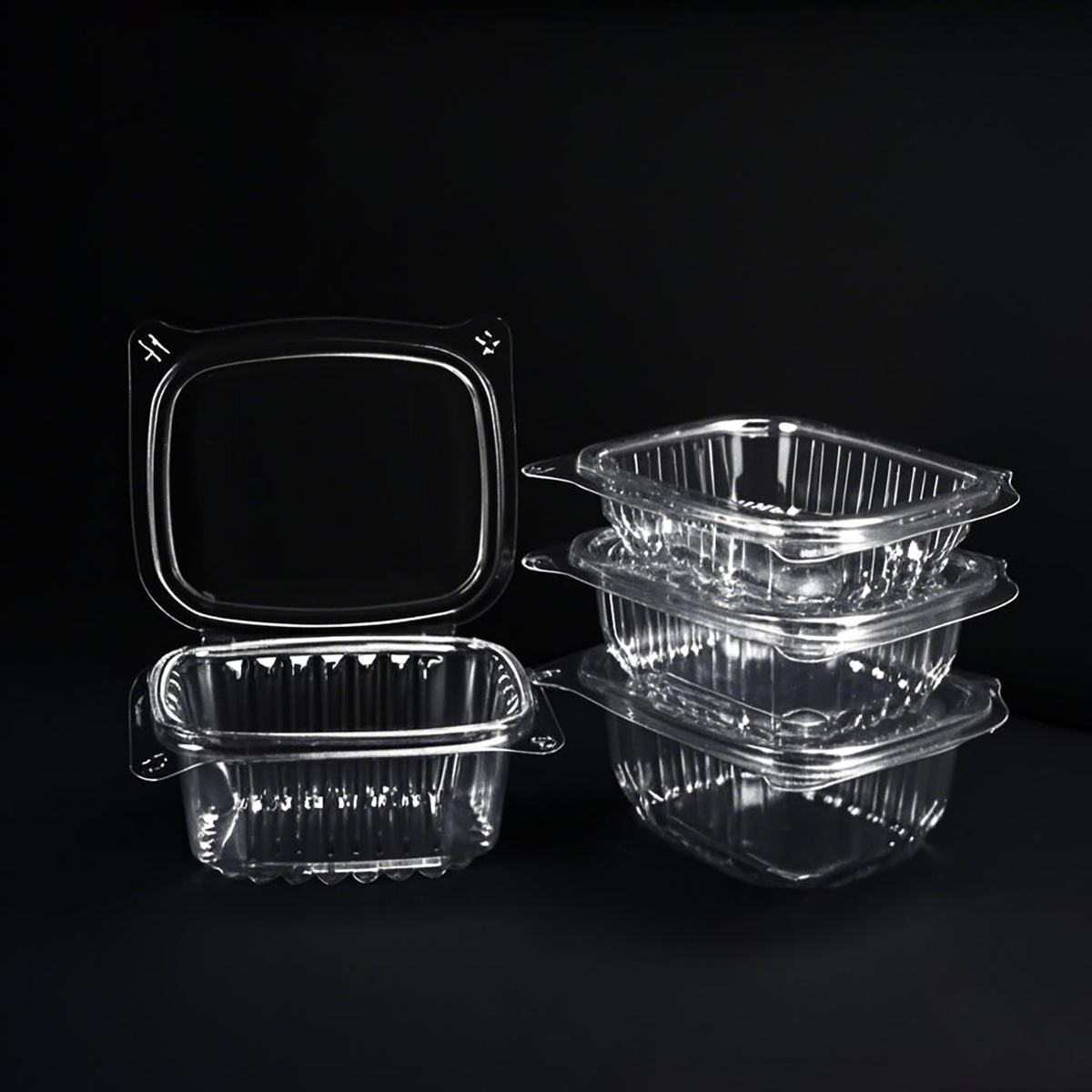 32oz - PET Clear Hinged Containers - Carton of 200 - KIS PAPER - 5274; $0.36/pc