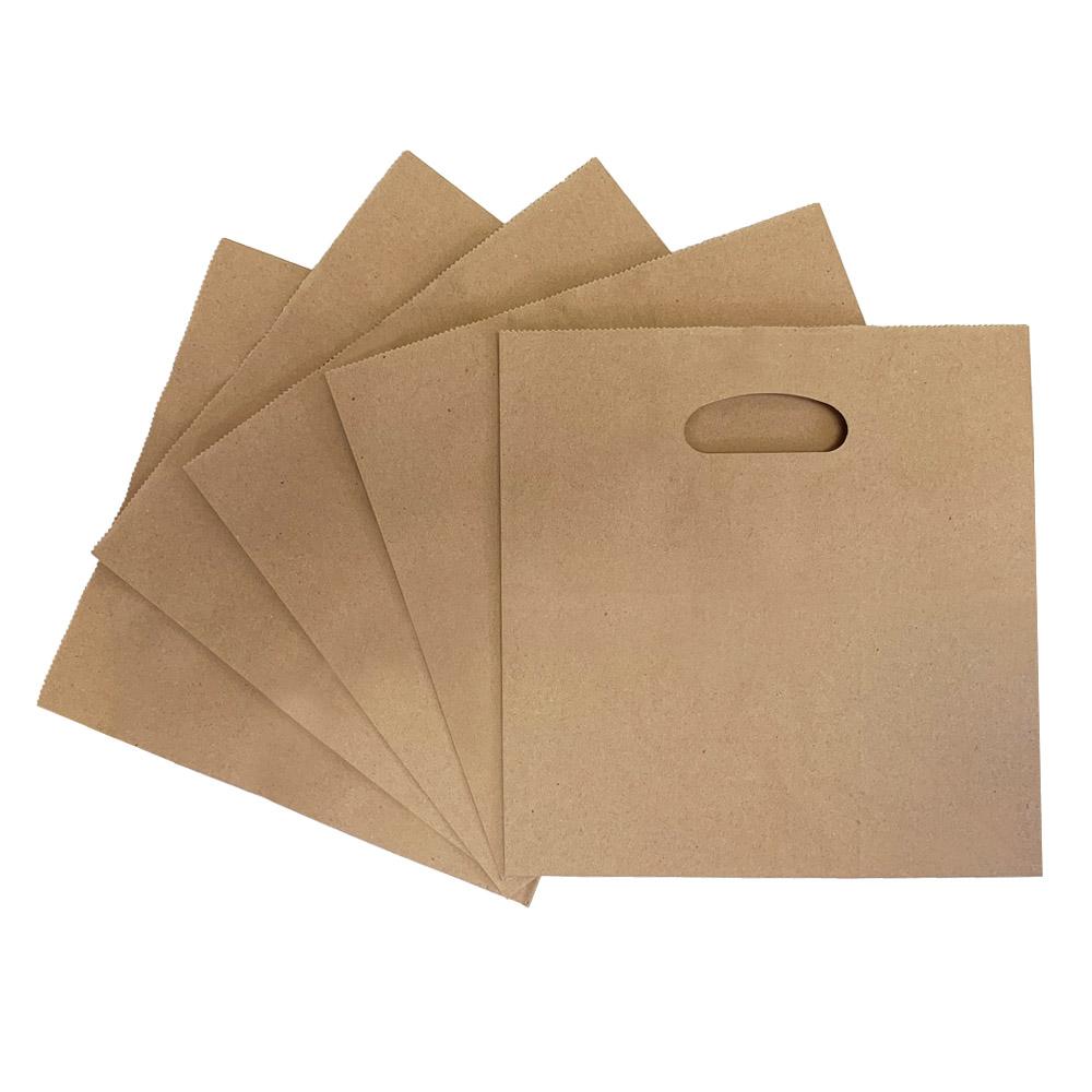 400 Pcs, Anna, 11x6x11 inches, Kraft Paper Bags, with Die Cut Handle