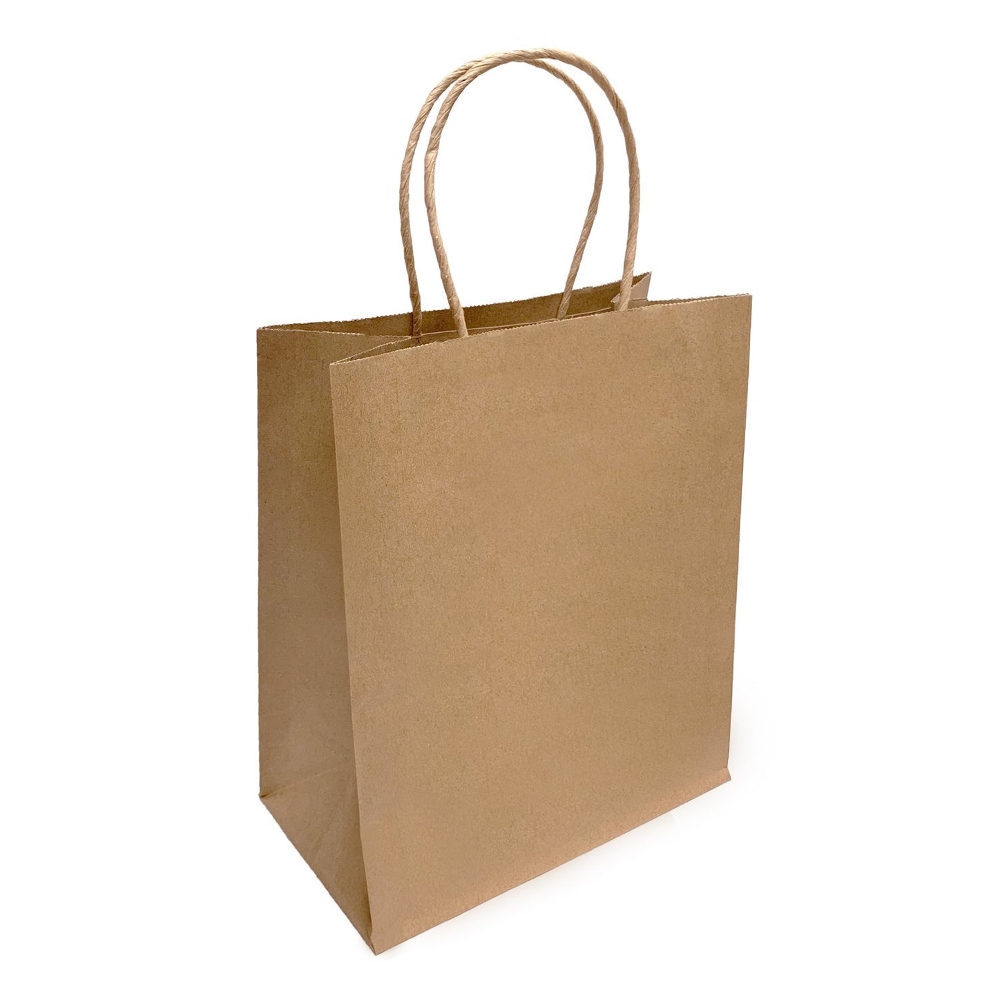 250 Pcs, Cub, 8x4.75x10.25 inches, Kraft Paper Bags, with Twisted Handle