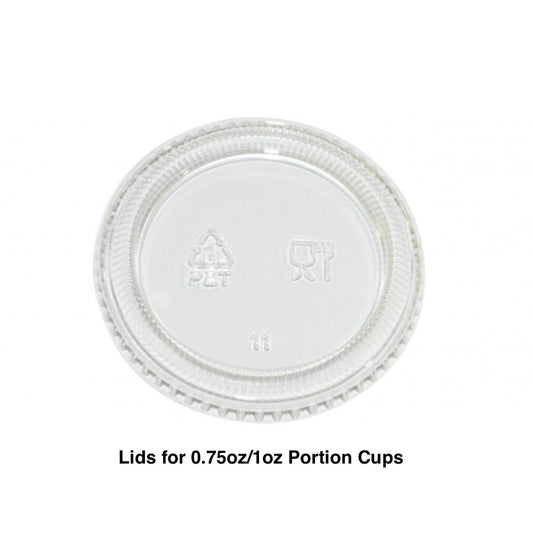 KIS-PL100G | 0.75oz-1oz Plastic Portion Cup Lids; $0.010/pc