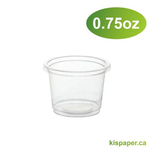 0.75oz - Plastic Portion Cups - Carton of 2500 - KIS PAPER - 5070; $0.010/pc