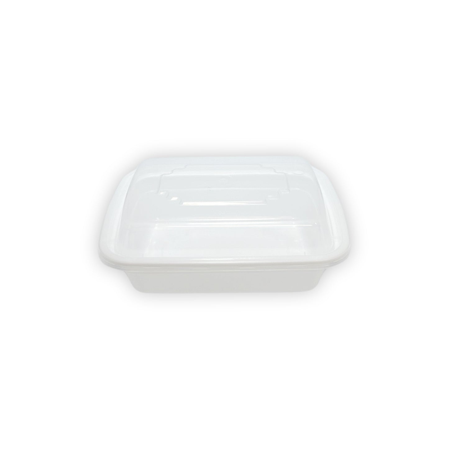 KIS-KY12G | 150sets 12oz, 355ml White PP Rectangle Container with Clear Lids Combo; $0.133/set