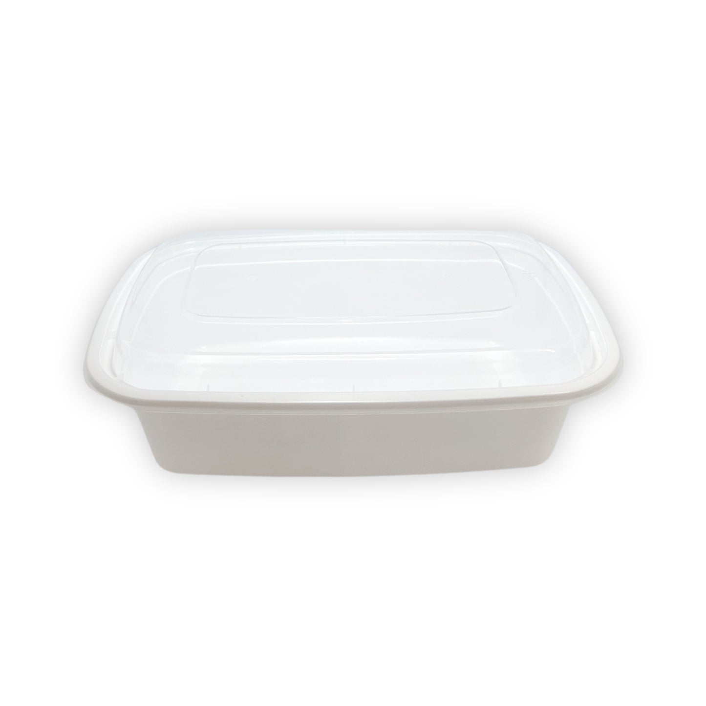 KIS-KY38G | 150sets 38oz, 1124ml White PP Rectangle Container with Clear Lids Combo; $0.258/set