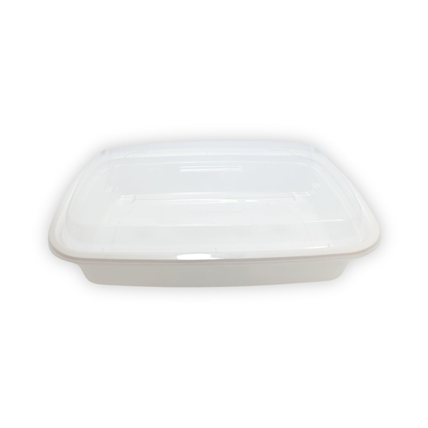 KIS-KY58G | 150sets 58oz, 1715ml White PP Rectangle Container with Clear Lids Combo; $0.404/set