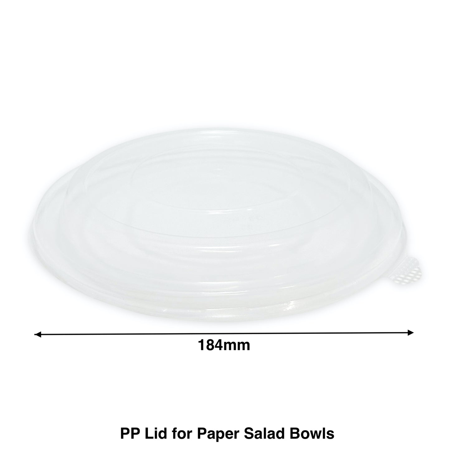 KIS-PL184G | 184mm PP Lids for 37oz-44oz Paper Salad Bowl; From $0.15/pc