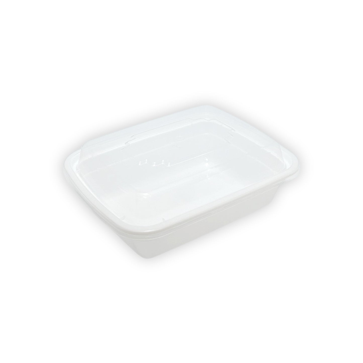 KIS-KY12G | 150sets 12oz, 355ml White PP Rectangle Container with Clear Lids Combo; $0.133/set