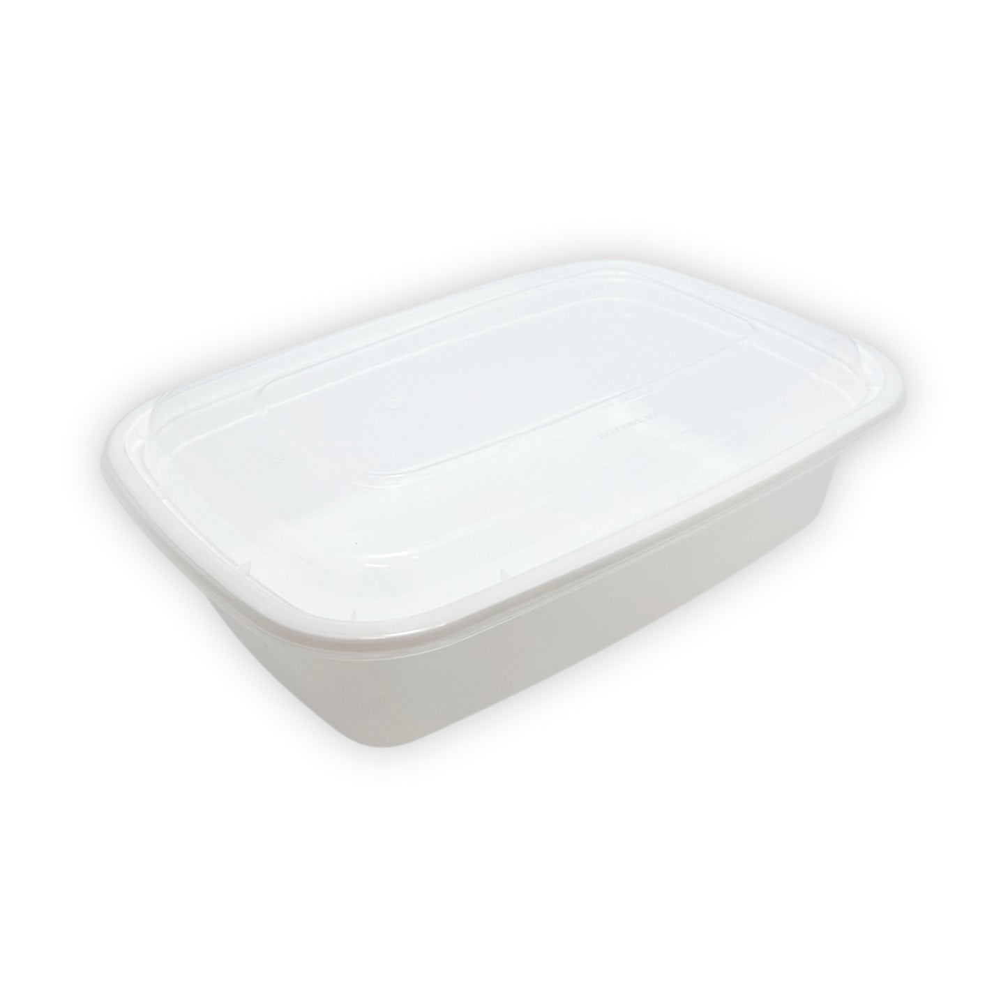 KIS-KY28G | 150sets 28oz, 828ml White PP Rectangle Container with Clear Lids Combo; $0.258/set