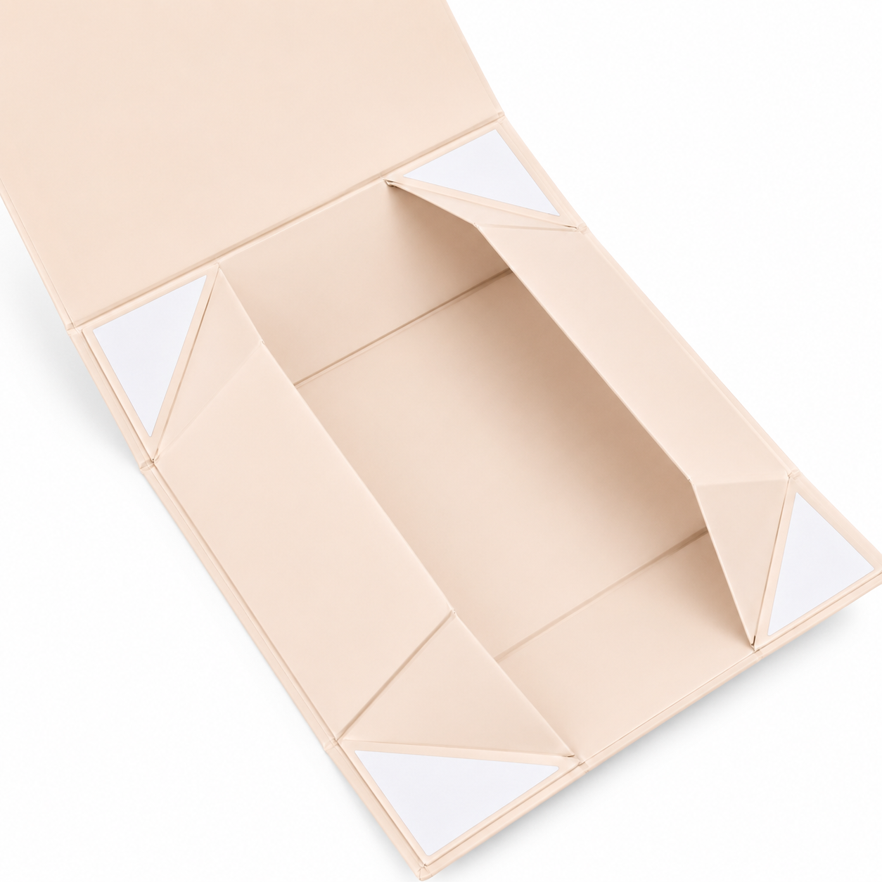 Foldable Rigid Magnetic Closure Gift Box, Beige – 9 × 6.7 × 2.75 in | Pack of 10 | SKU 6334