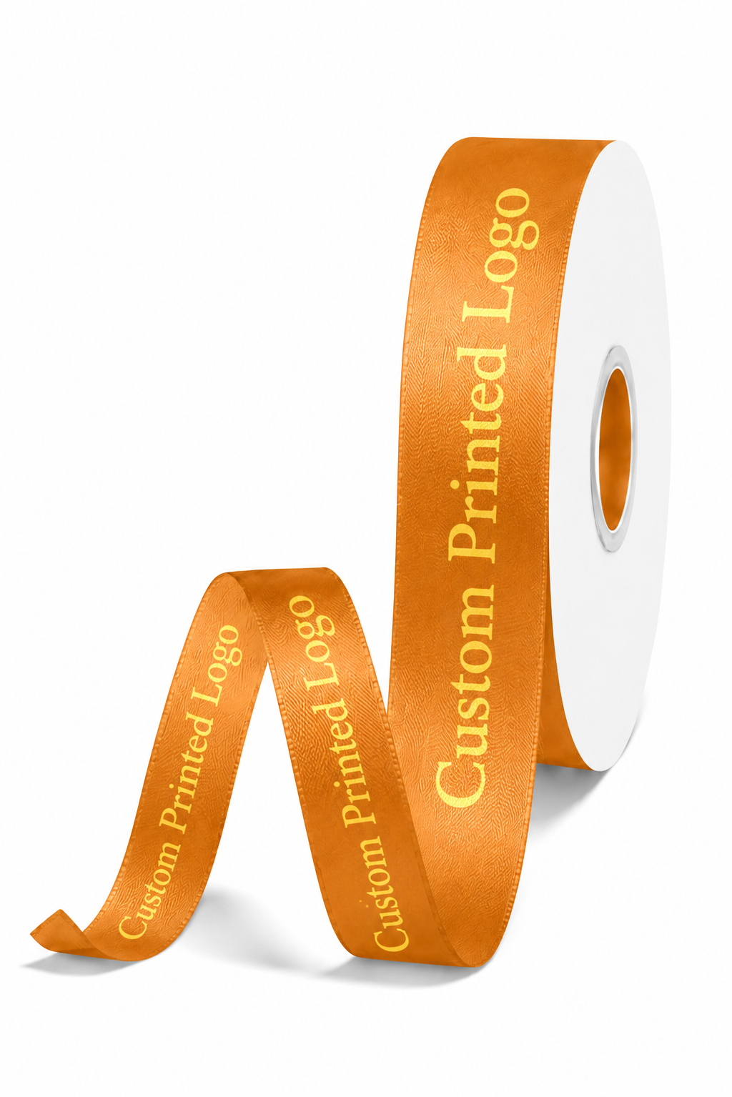 Custom Print Old Gold Solid Single-Face Satin Ribbon – 3 Sizes (⅝″, ⅞″, 1½″)