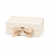 Foldable Rigid Ribbon Tie Gift Box, Beige – 11.5 × 8.6 × 4 in | Pack of 10 | SKU 6367