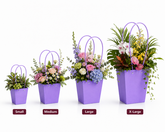 Dark Purple Waterproof Flower Pot Bags – 4 Sizes (Small, Medium, Large, Extra Large) | 50pcs/Bundle