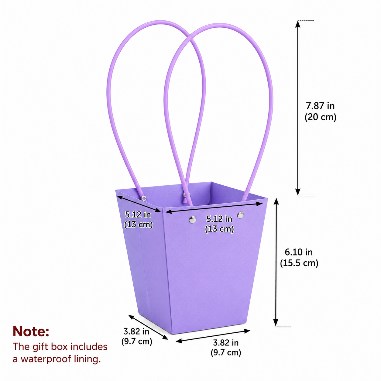 Dark Purple Waterproof Flower Pot Bags – 4 Sizes (Small, Medium, Large, Extra Large) | 50pcs/Bundle