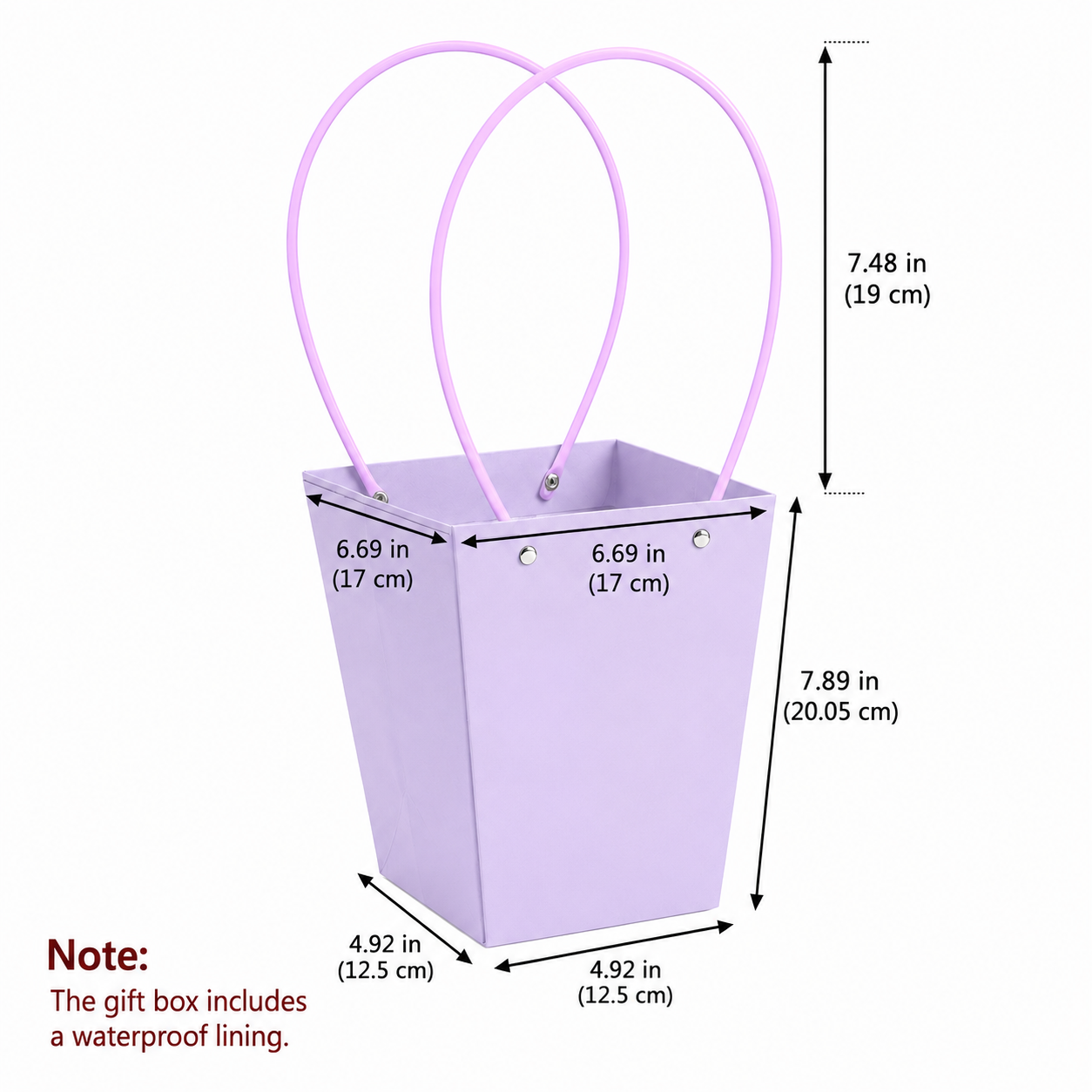 Light Purple Waterproof Flower Pot Bags – 4 Sizes (Small, Medium, Large, Extra Large) | 50pcs/Bundle