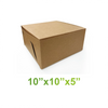10" x 10" x 5" - Kraft Bakery Boxes - Carton of 100 - KIS PAPER - 5331; $1.21/pc