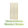 10mm x 216mm - Wooden Straws Paper Wrapped - Carton of 2000 - 5181 - KIS PAPER; $0.055/pc