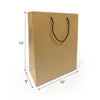 Euro Tote Kraft Paper Bags 10" x 5" x 13" with Rope Handles 150 pcs/case SKU #5308