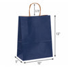 Navy Paper Shopping Bag with Twisted Handles (10" x 5" x 13"), Debbie, SKU #6489