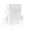 Euro Tote White Paper Bags 10" x 5" x 13" with Rope Handles 150 pcs/case SKU #5311