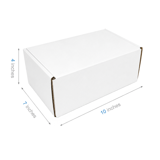 10" x 7" x 4" - White Mailer Boxes - Bundle of 40 - KIS PAPER - 6101; $2.27/pc
