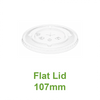 107mm Opening - PET Flat Lid for Cold Drink Cups - Carton of 500 - KIS PAPER - 5997; $0.07pc