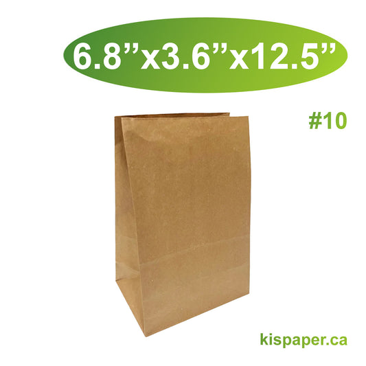 500pcs #10 Grocery Bags 6.8x3.6x12.5 inches; $0.05/pc