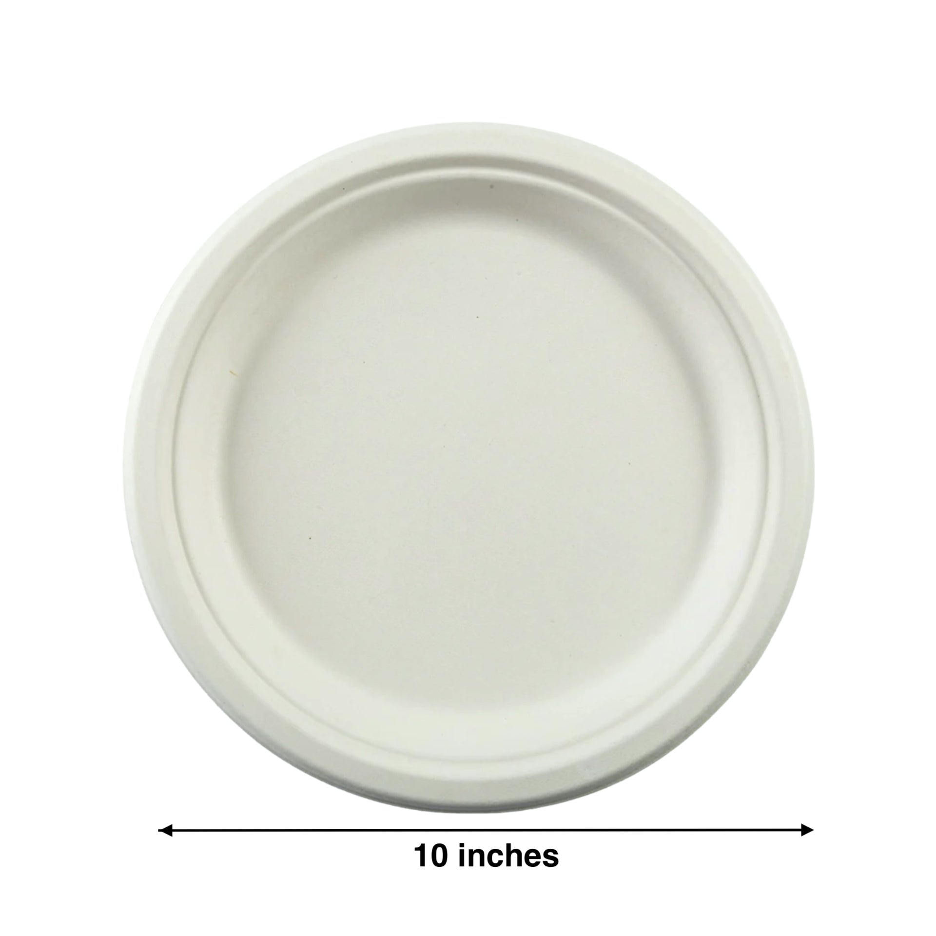 KIS-S10G | 10 inches Round Plate, 1-Compartment,Sugarcane Food Contain ...