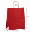 Color Debbie 10 x 5 x 13 inches Paper Shopping Bag with Twisted Handles red