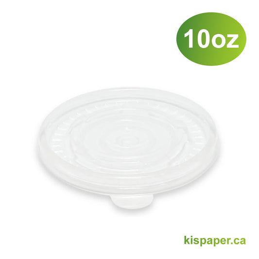 10oz - Plastic Lid for Paper Soup Containers - Carton of 500 - KIS PAPER - 5011; From $0.069/pc