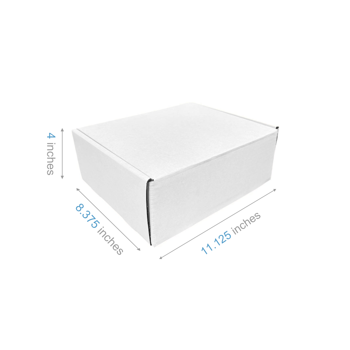 11.125" x 8.375" x 4" - White Mailer Boxes - Bundle of 40 - KIS PAPER - 6104; $1.39/pc