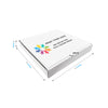 11" x 11" x 2" - Custom White Pizza Boxes - Bundle of 50 - KIS PAPER - 5476; Full Color Custom Print, Printed in Canada