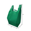 11" x 7" x 20" - Pinch Bottom - Green Non-Woven T-Shirt Bags - Carton of 200 - KIS PAPER - 5251; $0.30/pc