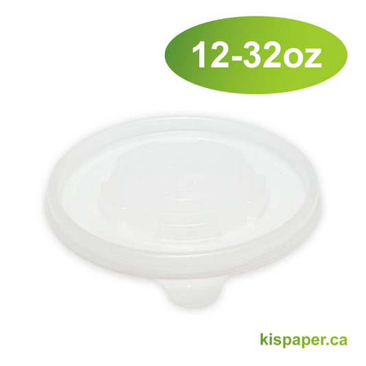 12oz/16oz/24oz/32oz - Plastic Lid for Paper Soup Containers - Carton of 500 - KIS PAPER - 5006; From $0.063/pc