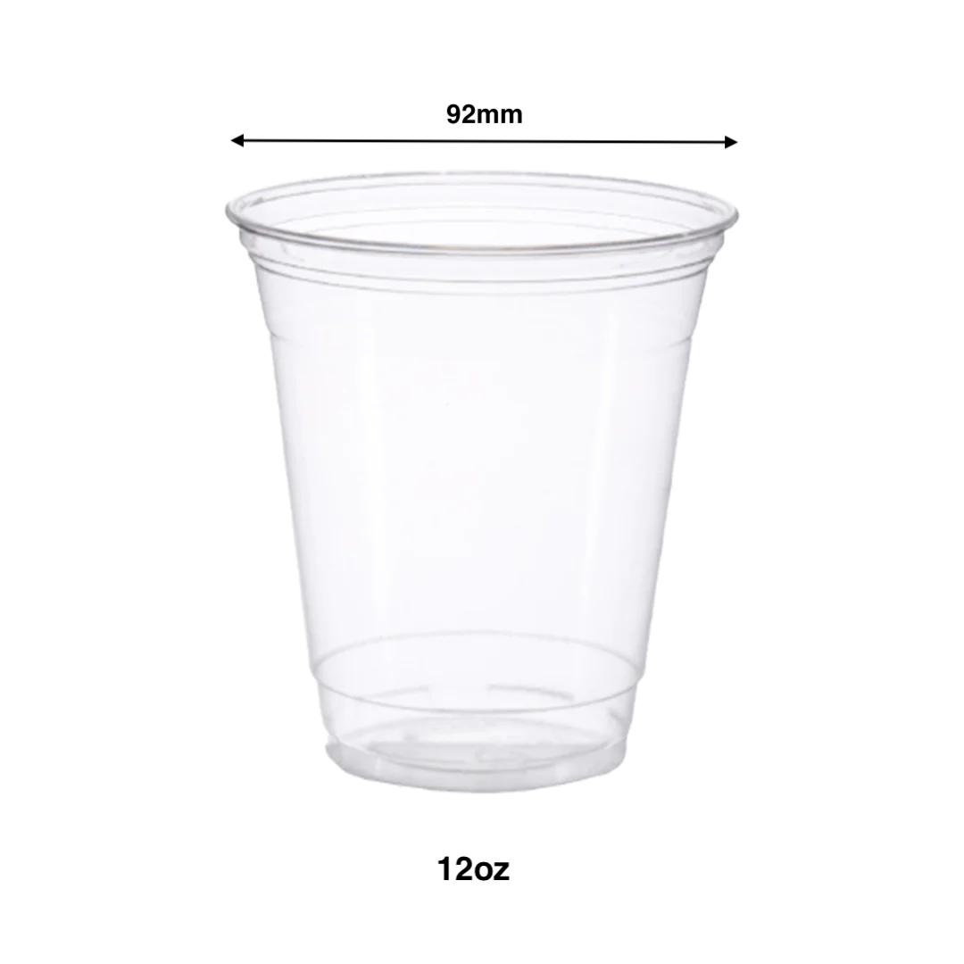 KIS1292TG 12oz, 355ml PET Cold Drink Cups with 92mm Opening; 0.080