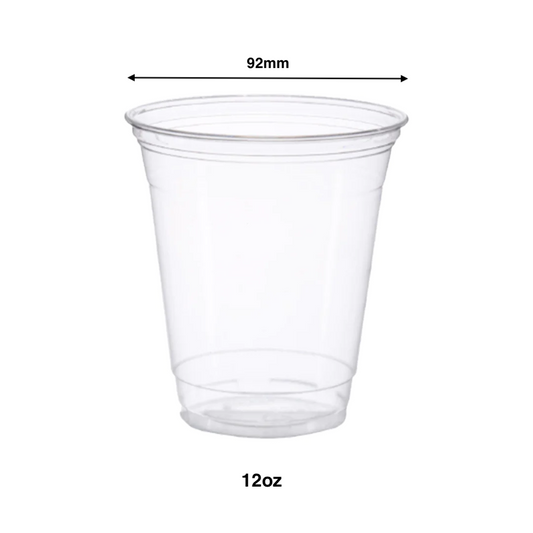 KIS-1292TG | 12oz, 355ml PET Cold Drink Cups with 92mm Opening; $0.080/pc