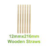 12mm x 216mm - Wooden Straws Paper Wrapped - Carton of 2000 - 5182 - KIS PAPER; $0.093/pc
