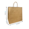 Pluto Kraft Paper Bags (12" x 7" x 12" with Twist Handles 250 pcs/case SKU #5437