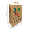 Custom Printed Simba Kraft Paper Bags (12" x 7" x 17" with Flat Handles - SKU #5442