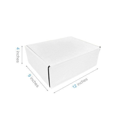 12" x 9" x 4" - White Mailer Boxes - Bundle of 40 - KIS PAPER - 6102; $3.12/pc